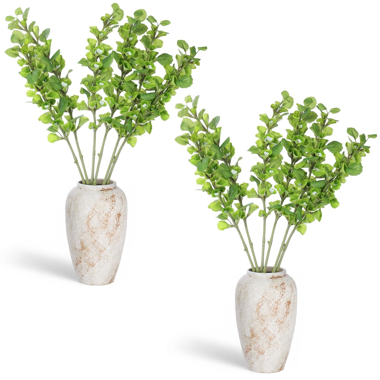 Hotop 12 Pcs Bells of Ireland Artificial Flowers 33.46 Inches Green Fake Shellflower Faux Bells of Ireland Flowers for Vase Table Centerpiece Wedding Party Decoration Indoor Outdoor