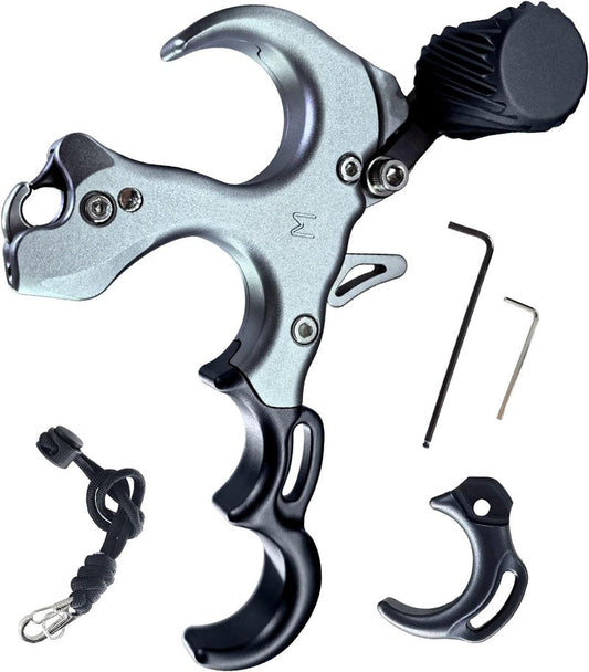 Compound Bow Release Aid - Adjustable Wrist Strap & Thumb Trigger | Aluminum Alloy for Left & Right Handers