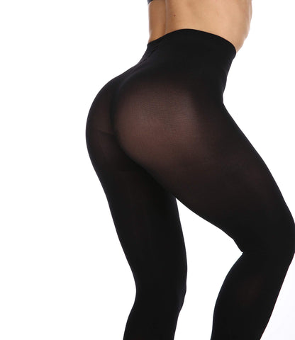 Frola Women's 80 Denier Soft Semi Opaque Solid Color Footed Pantyhose Tights