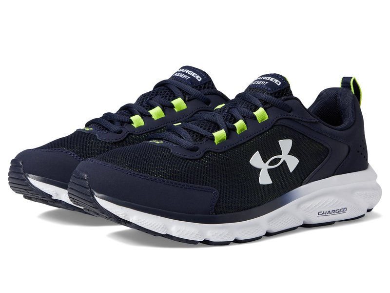 Under Armour Men's Charged Assert 9, (404) Midnight Navy/Yellow Ray/White, 15