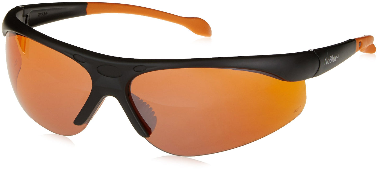 Hack Your Sleep NoBlue Blue Light Blocking Glasses – Orange/Amber Lenses for Eye Fatigue Relief, 99.9% Blue & UV Ray Protection, Includes Free Ebook & Soft Temples for Comfort