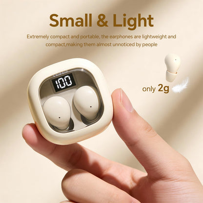 Smallest Invisible Mini Earbuds Wireless Bluetooth, Low Profile Micro Tiny Discreet Hidden Earbuds for Work, Small Headphones, Invisible Sleep Wireless Earphone IPX5 Waterproof for Small Ear Canals