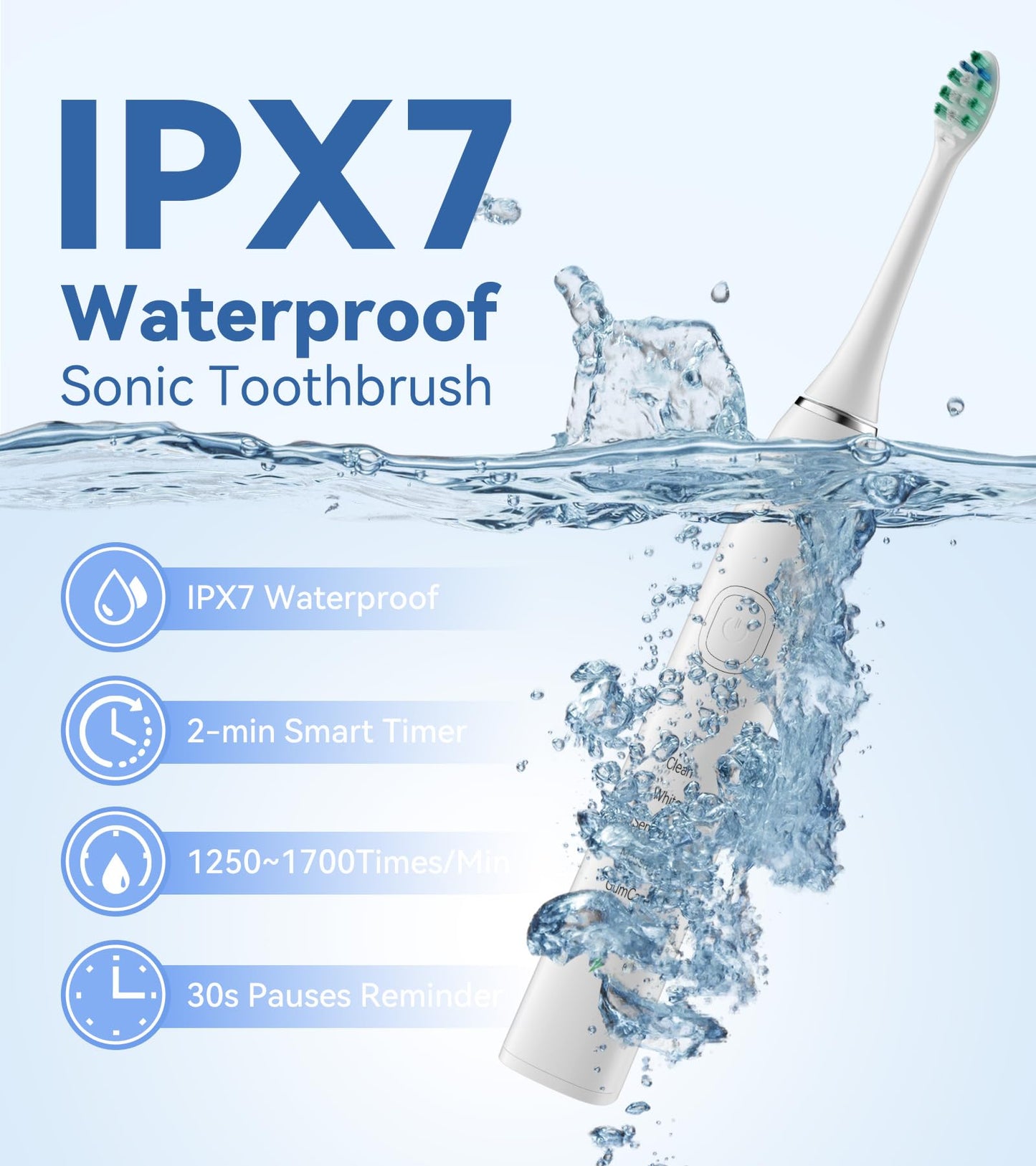 Water Flosser & Ultrasonic Electric Toothbrush Combo, 600ML Water Dental Flosser with 7 Jet Tips, 10 Adjustable Water Pressure, 5 Toothbrush Heads for Home Use, Gums, Braces (Black)