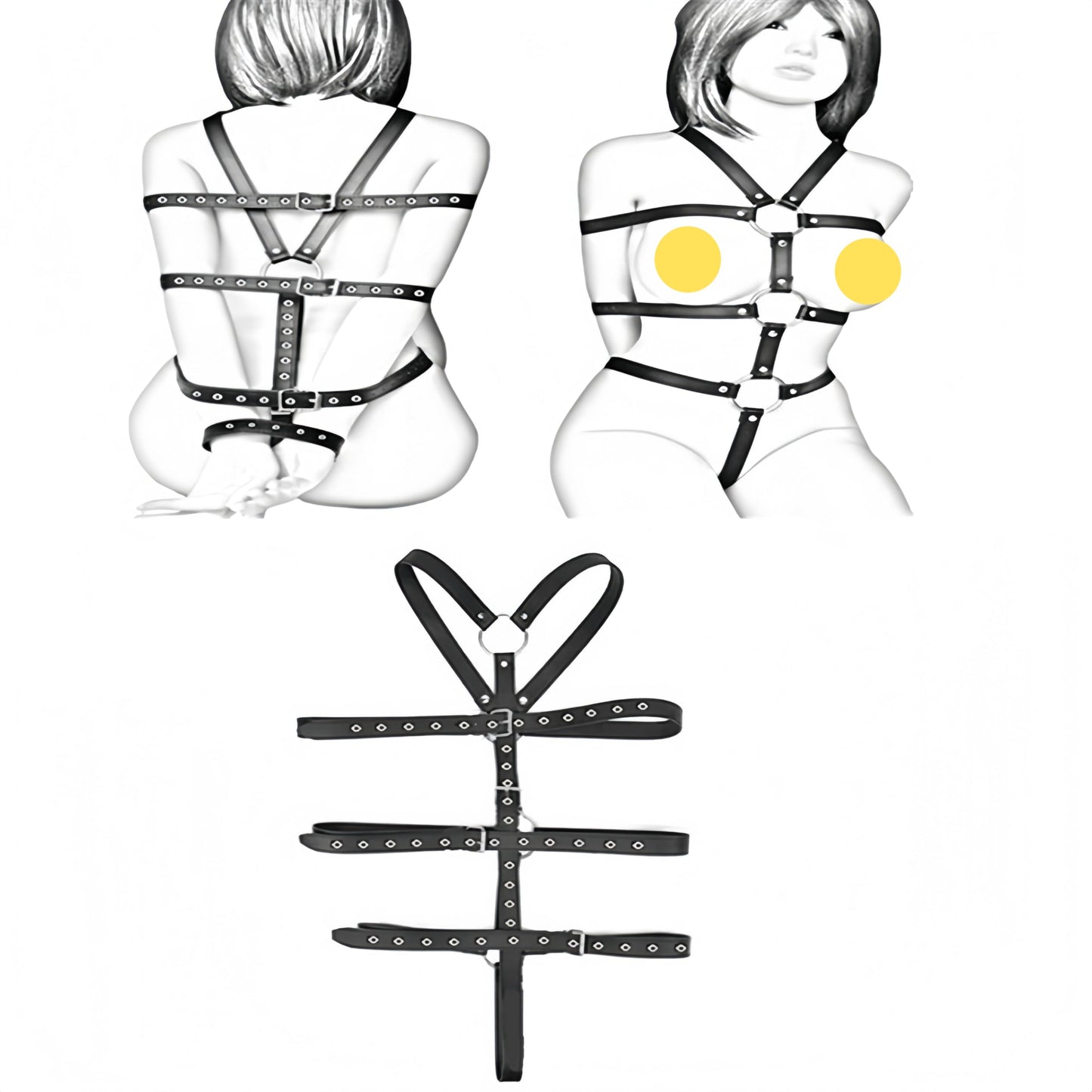 Punk Inspired Women'sbodyharness lingeriewomen,BDSM-BeltCostume BodyChestforWomen Body Harness with Straps ChestChainLingerie Harness for Adjustable Buckle Clothes Outfits, Nightclub Cosplay Clubwear