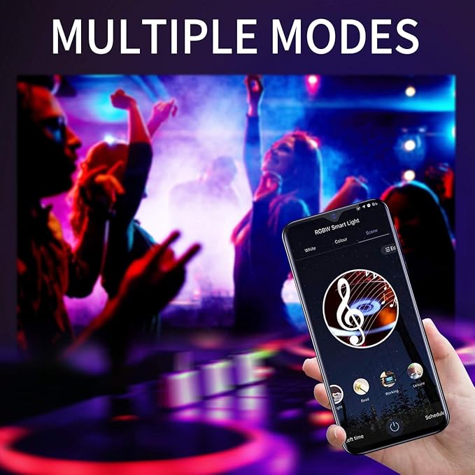 ANWIO Smart Light Bulbs 8.5W (60W Replacement) A19 E26 LED Bulb Work with Alexa, Google Assistant, Smart Life App, Tuya App, Color Changing Light Bulb,806LM,2.4Ghz only，No Hub Required（2-Pack）