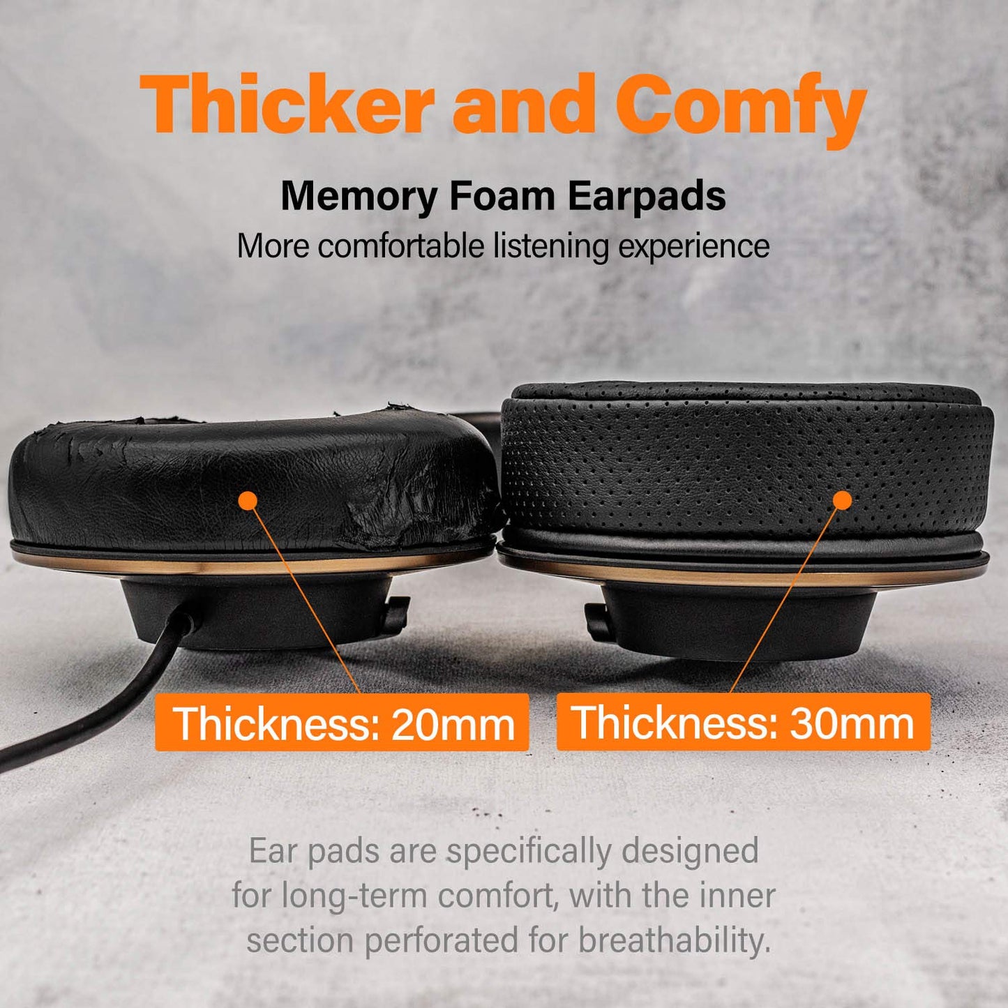 Replacement Ear Pads Compatible with HD668B, SR850, ATH-A900, ATH-AD500X, ATH-A700, AD700X, AD900X, ATH-A990z, ATH-R70X, ATH D700X, AD1000X, AD2000X Headphones (Perforated)