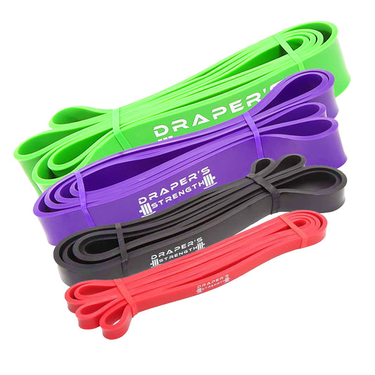 Draper's Strength Heavy Duty Resistance Stretch Loop Bands for Powerlifting Workout Exercise and Assisted Pull Ups