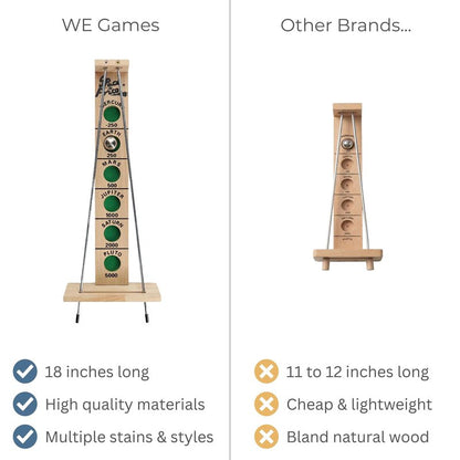 WE Games Shoot the Moon - Classic Solid Wood Rolling Ball Game for Family Fun & Skill Building, Enhances Social Skills, Patience & Perseverance
