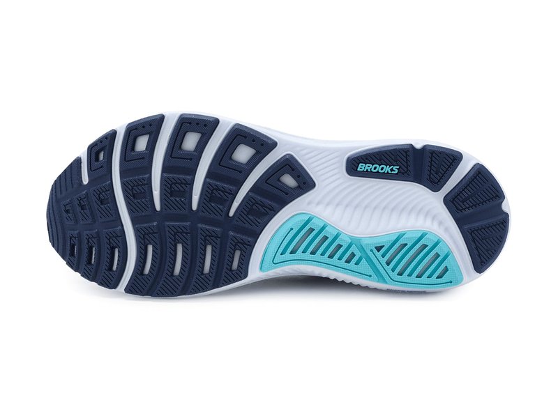 Brooks Men's Ghost 17 White/Beacon Blue/Ipanema 8 Medium