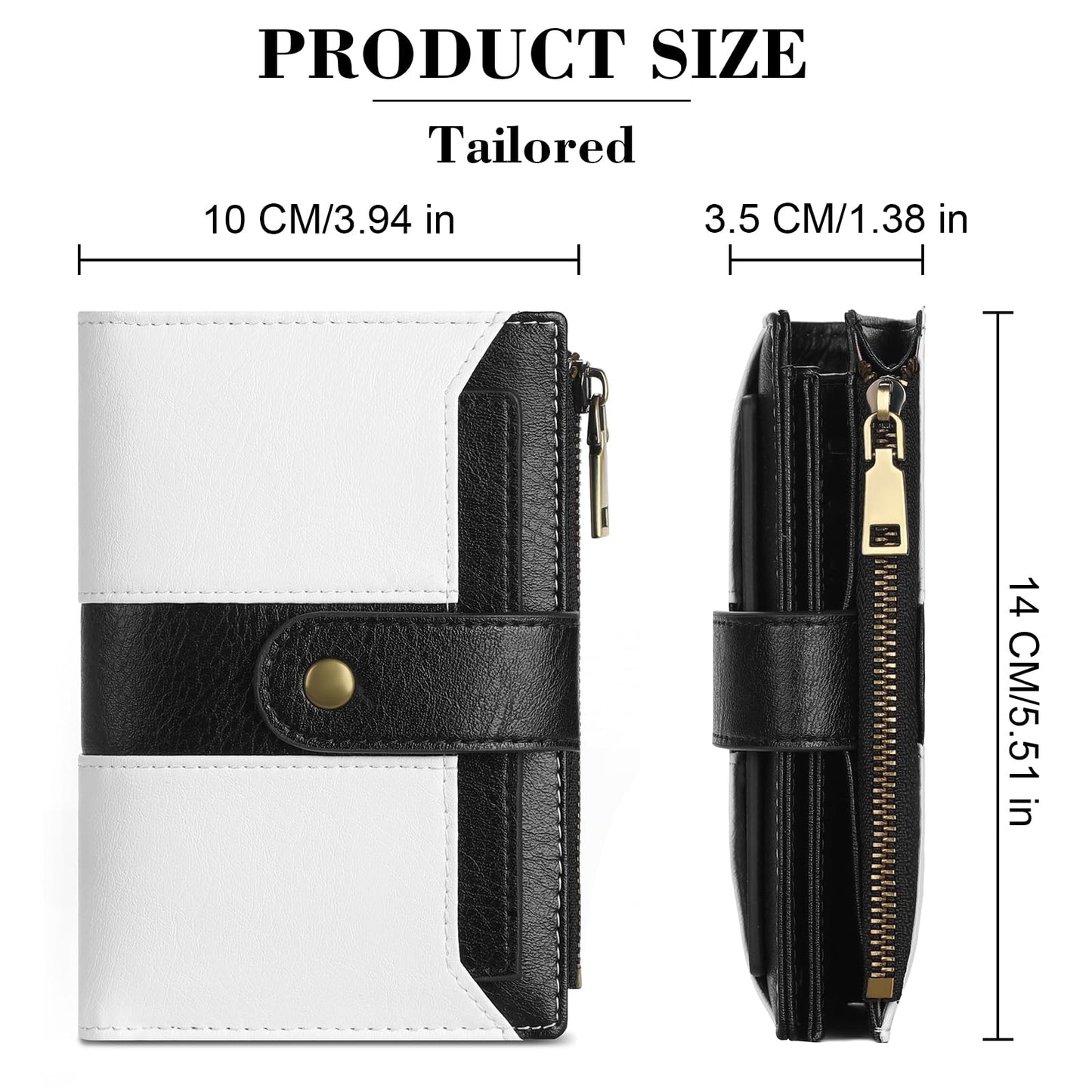 SENDEFN Small Wallets for Women Leather Bifold Compact RFID Blocking with ID Window