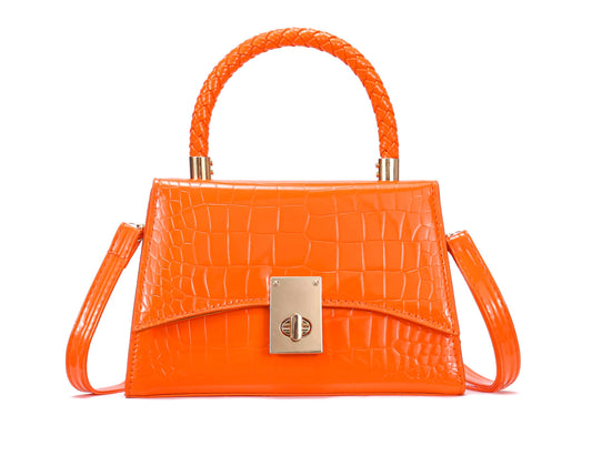 JHVYF Women Small Crossbody Bags Shoulder Bag Classic Satchel Handbags Ladies Cute Purses Satchels bag mini purse Orange