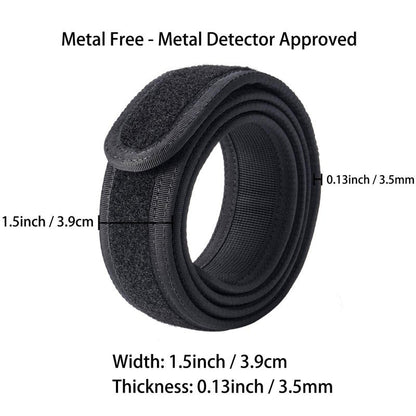 Vianyer 1.5" Inner Belt Loop Liner Belt for Tactical/Duty Outer Belt No Scratch No Metal Buckleless Mechanics Belt M