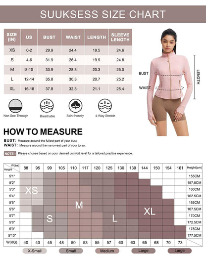 SUUKSESS Women Golden Full Zip Up Workout Cropped Jackets Lightweight Athletic Yoga Tops
