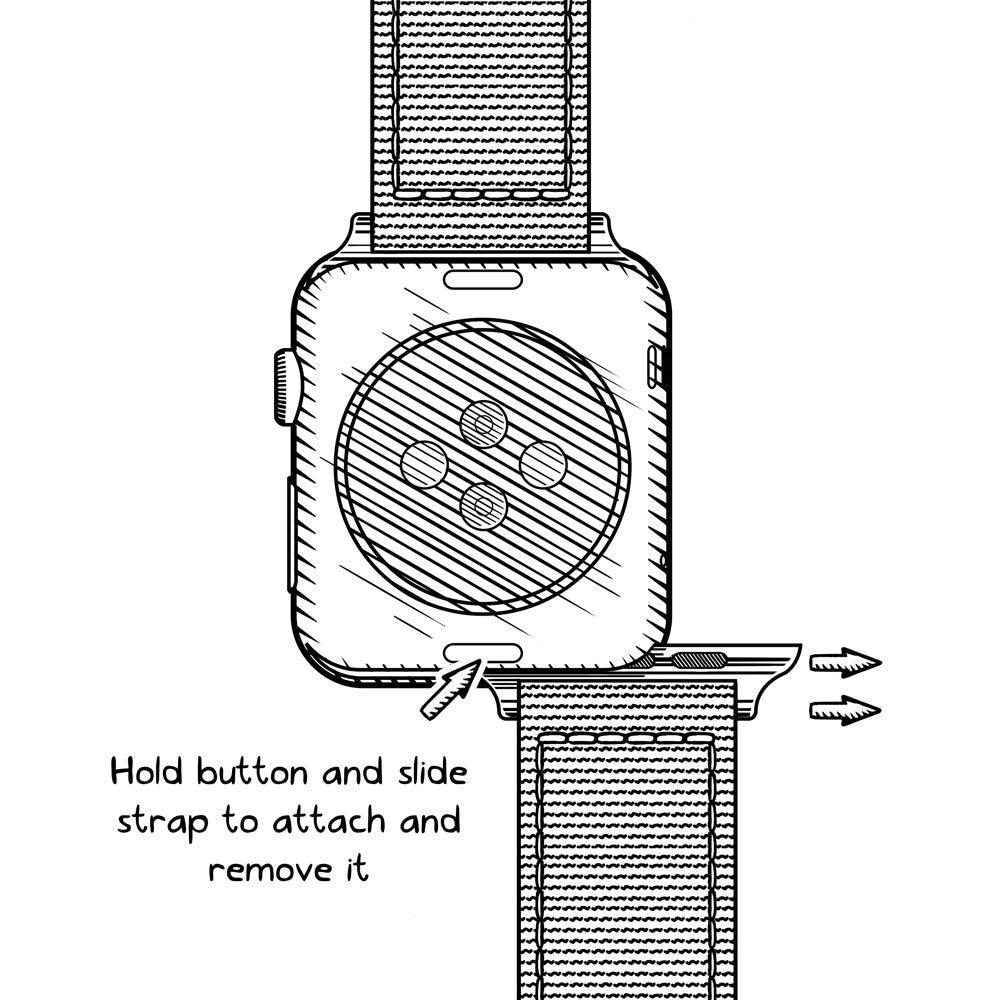 Archer Watch Straps - Top Grain Leather Straps for Apple Watch (Cognac/Natural White Thread, Matte Silver Hardware, 40/41/42mm)