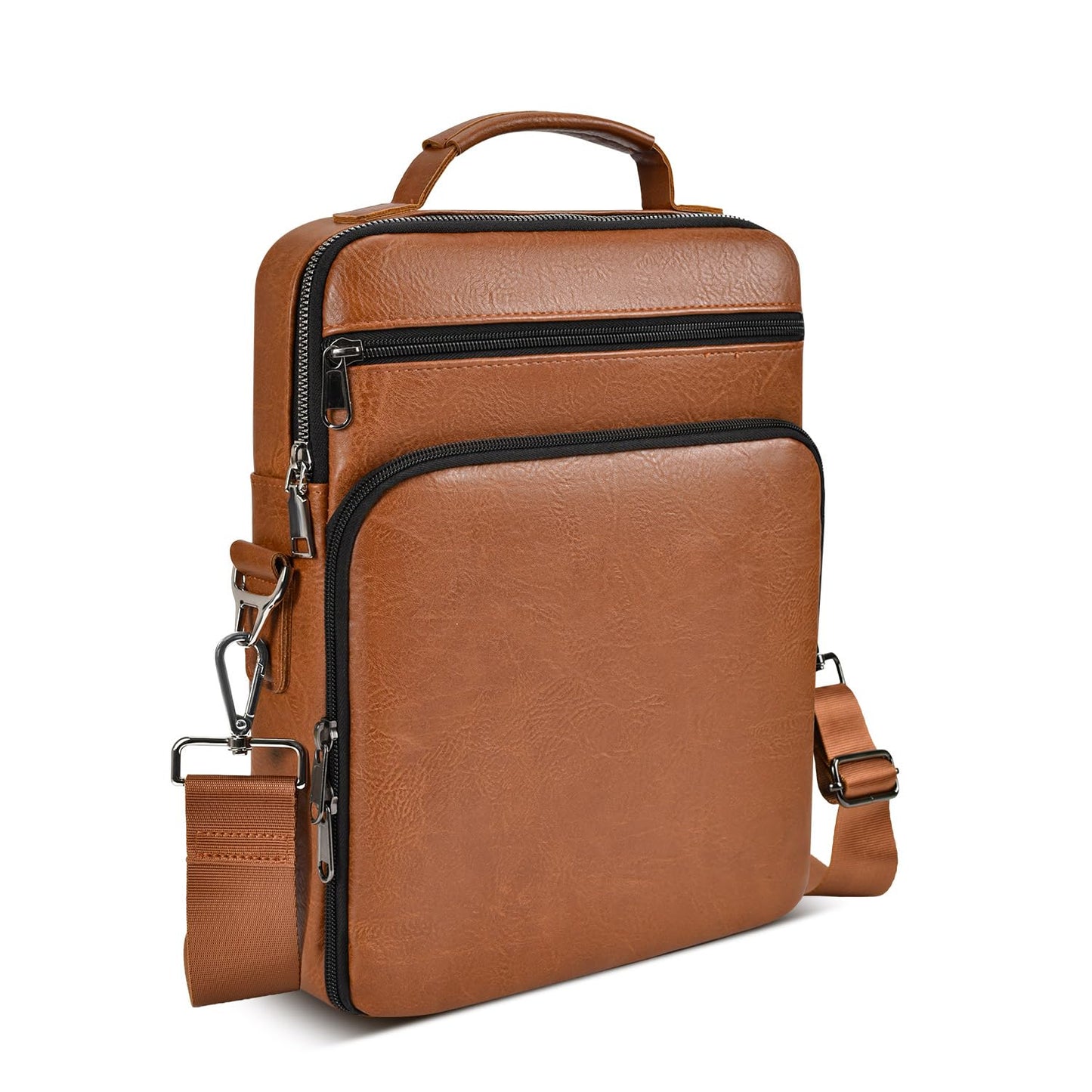 Leather Crossbody Bags for Men and Women, Cross body Purse Shoulder Sling Travel Messenger Bag Handbags Compatible with 11 inch iPad Pro Air 11 w/Magic Keyboard