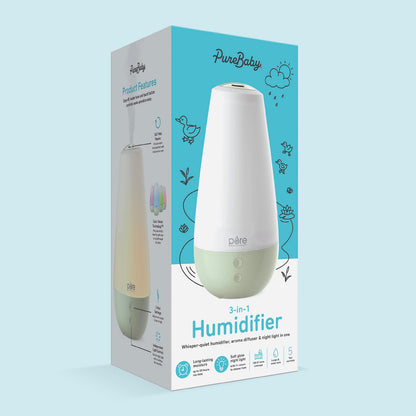 Pure Enrichment PureSpa XL 3-in-1 Cool Mist Humidifier, Essential Oil Diffuser & Mood Light - 2L Tank Provides Powerful Mist Coverage up to 350 sq ft in Bedroom, Office & Large Rooms