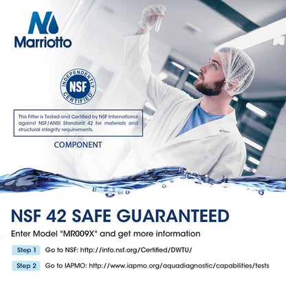 MARRIOTTO Replacement for GE RPWFE, RPWF (Built-in CHIP) Refrigerator Water Filter, Compatible with GFE28GELDS, PFE28KELDS, PFE28KYNFS, GFD28GELDS, GYE22HMKES, GFE28GYNFS, GFD28GYNFS, Pack of 1