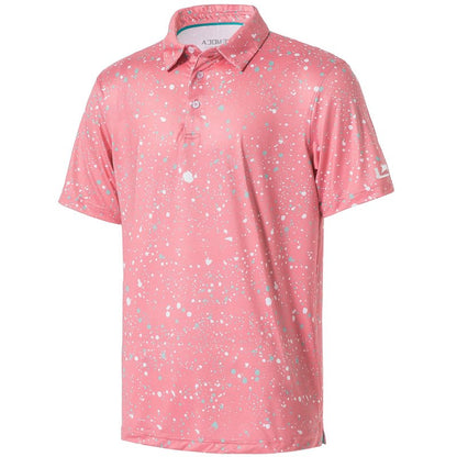 Ephemoca Men's Performance Dry Fit Golf Shirt, Quick-Dry Short Sleeve Polo, Moisture Wicking Red L