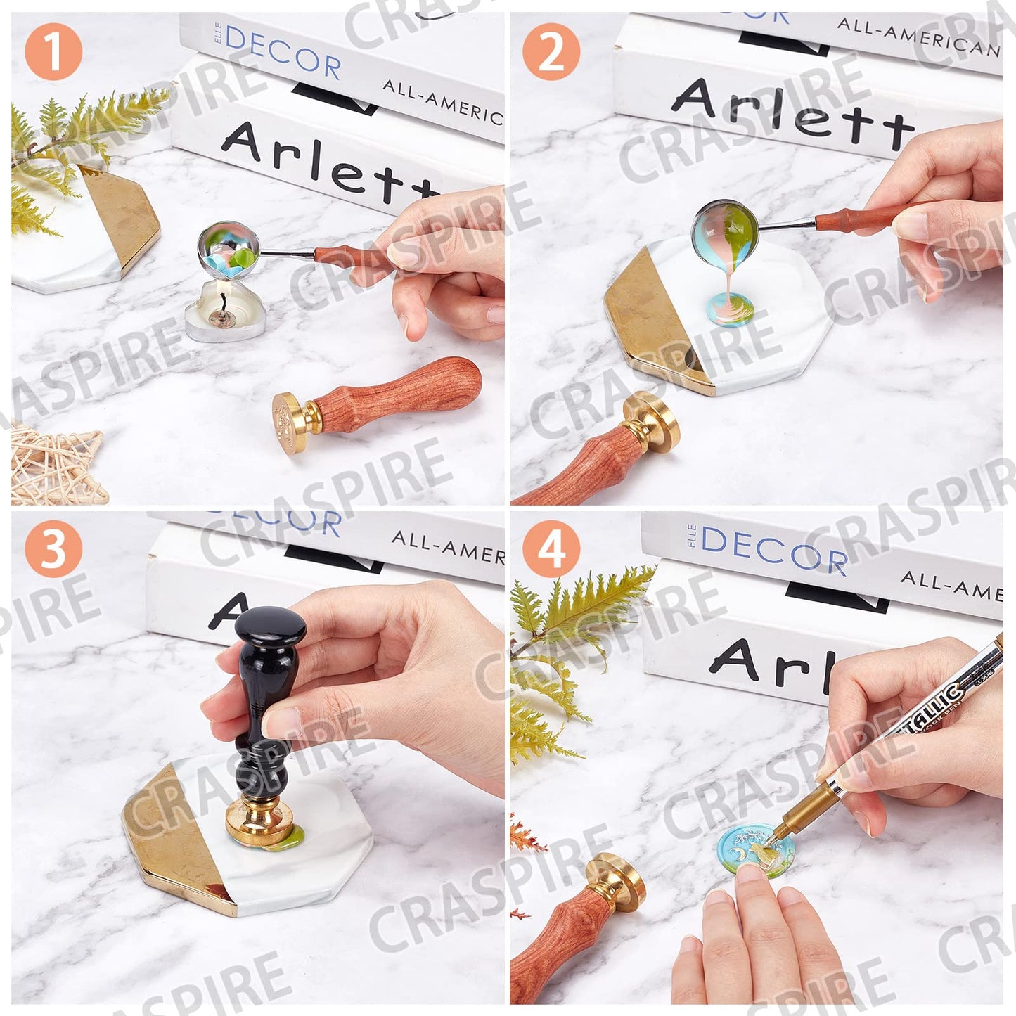 CRASPIRE Yin Yang Wax Seal Stamp Mandala Sealing Wax Stamps Mandala 30mm Retro Vintage Removable Brass Stamp Head with Wood Handle for Wedding Invitations Halloween Christmas Thanksgiving Gift Packing