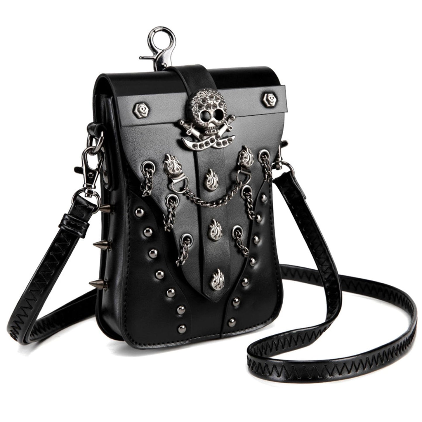 KOTORA Cute Gothic Steampunk Crossbody Bag Retro Small Shoulder Purse Phone Holder Renaissance Halloween Costume Accessory