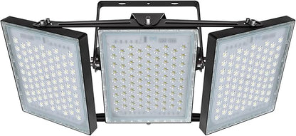 STASUN Flying Series Pro - LED Flood Light Outdoor, 450W 45,000 lumens Stadium Arena Lighting, IP66 Waterproof Exterior Commercial Floodlight, 6000K, 3 Adjustable Heads for Yards, Streets
