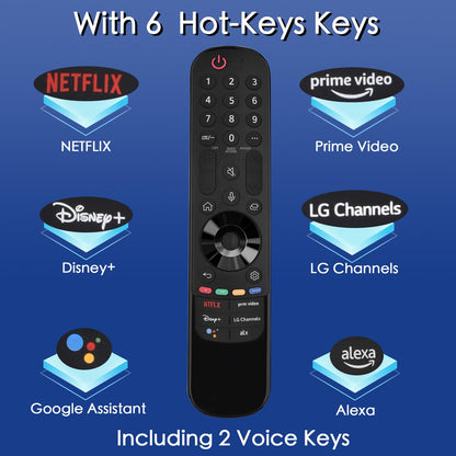 for TCL Google TV Remote, RC813 for Voice Replacement Control,for Android Mini-LED QLED 4K UHD Smart Television, with 6 Shortcut Buttons for NEIFLX/Prime/YouTube/TCL/Apple TV Buttons