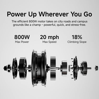 Segway Ninebot E3 Pro Electric Scooter, 34-Mile Range, 20 mph, 800W Motor, Dual Elastomer Suspension, Traction Control, UL2272 2271 Certified