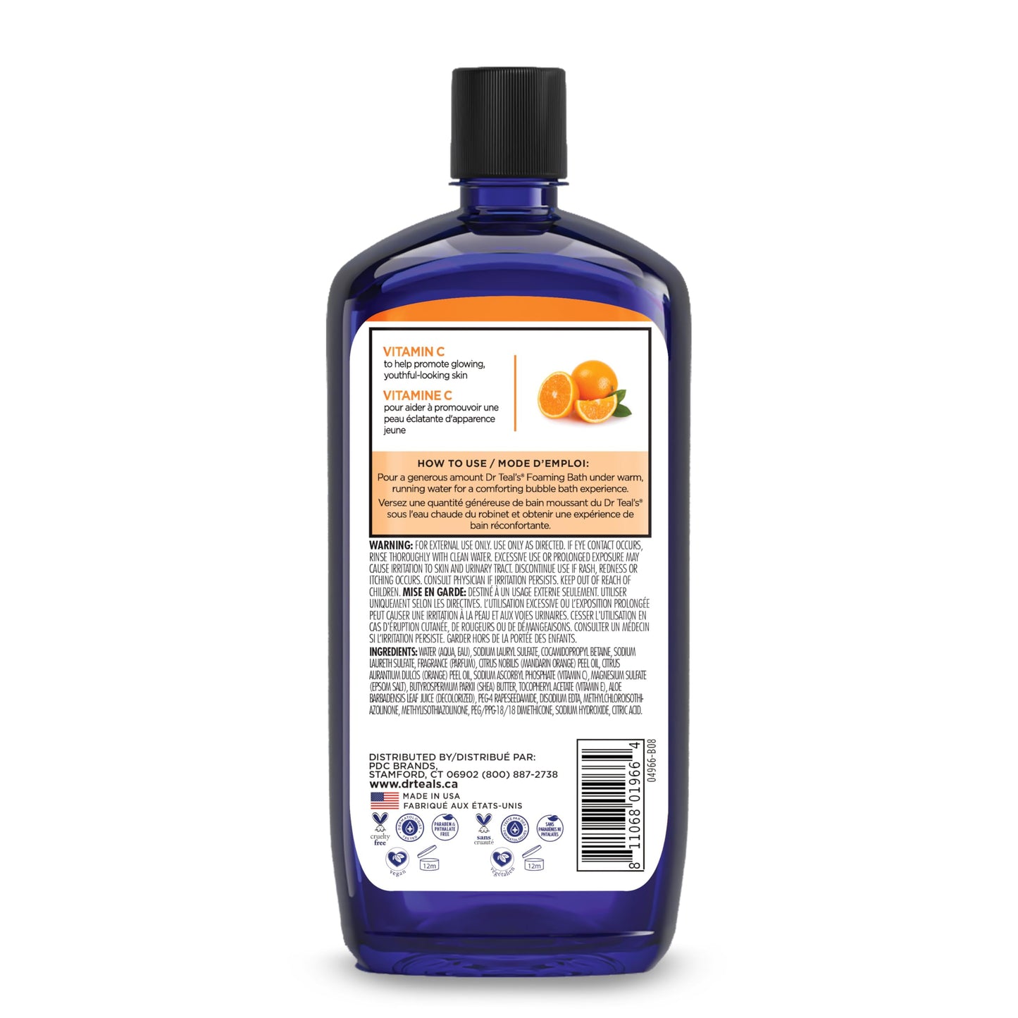 Dr Teal's Foaming Bath with Pure Epsom Salt, Relax & Relief with Eucalyptus & Spearmint, 34 fl oz (Pack of 2)