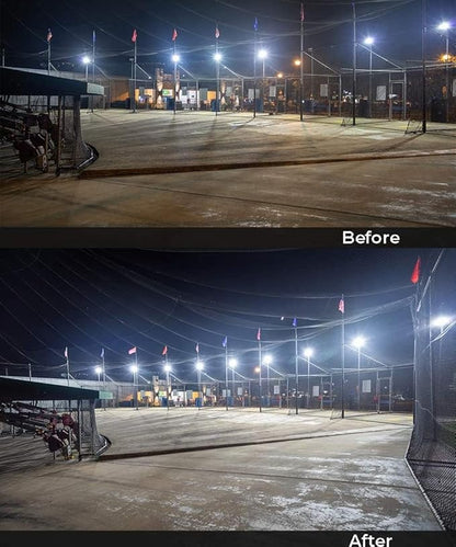 ledmo 300W LED Parking Lot Light Slip Fitter Mount 36000LM 5000K Outdoor Commercial Area Lighting with Dusk to Dawn Photocell, Easy Installation IP65 Waterproof Shoebox Light for Street, Yard