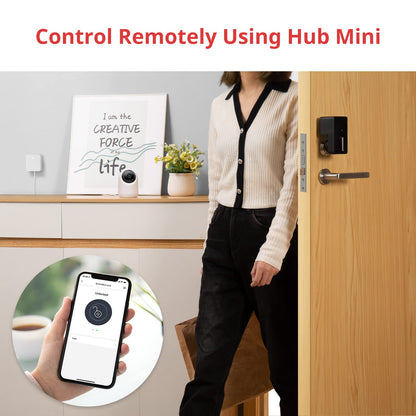 SwitchBot Smart Lock WiFi, Keyless Entry Door Lock, Smart Door Lock Front Door, Electronic Smart Deadbolt, Fits Your Existing Deadbolt in Minutes,Great for Airbnbs, Vacation Rentals and More