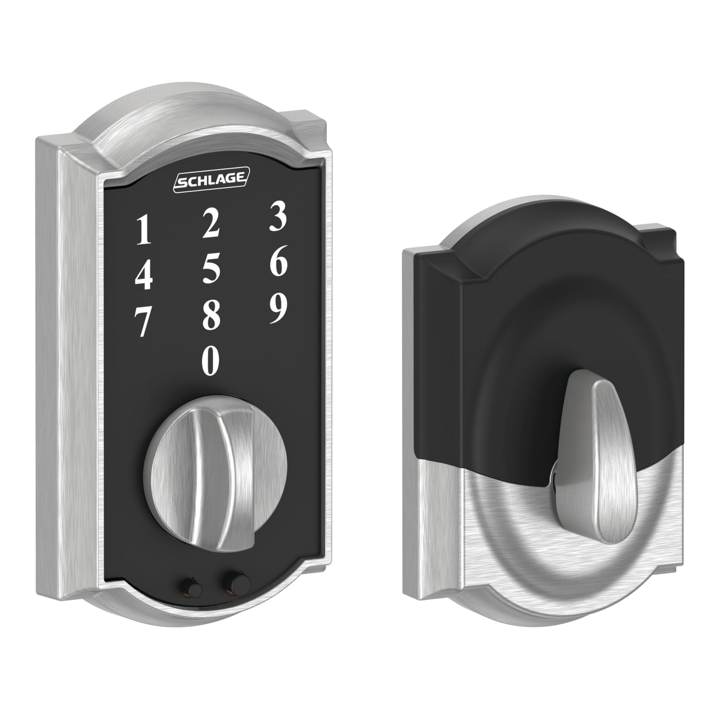 SCHLAGE BE375 CEN 622 Touch Keyless Touchscreen Electronic Deadbolt Lock, Matte Black