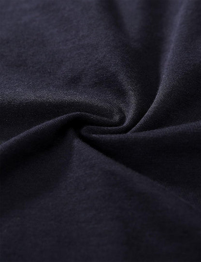 CRZ YOGA Pima Cotton Relaxed Crop T-Shirts for Women - Workout Athletic Gym Casual Short Sleeve Shirts Loose Crewneck Tops Navy Small