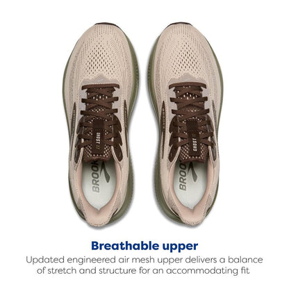Brooks Men’s Ghost 17 Neutral Running Shoe - Chateau Gray/Brown/Olive - 12 Medium