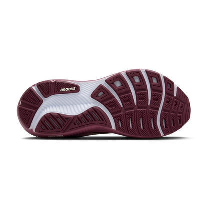 Brooks Women’s Ghost 17 Neutral Running Shoe - Burgundy/Pink/Green - 5 Medium