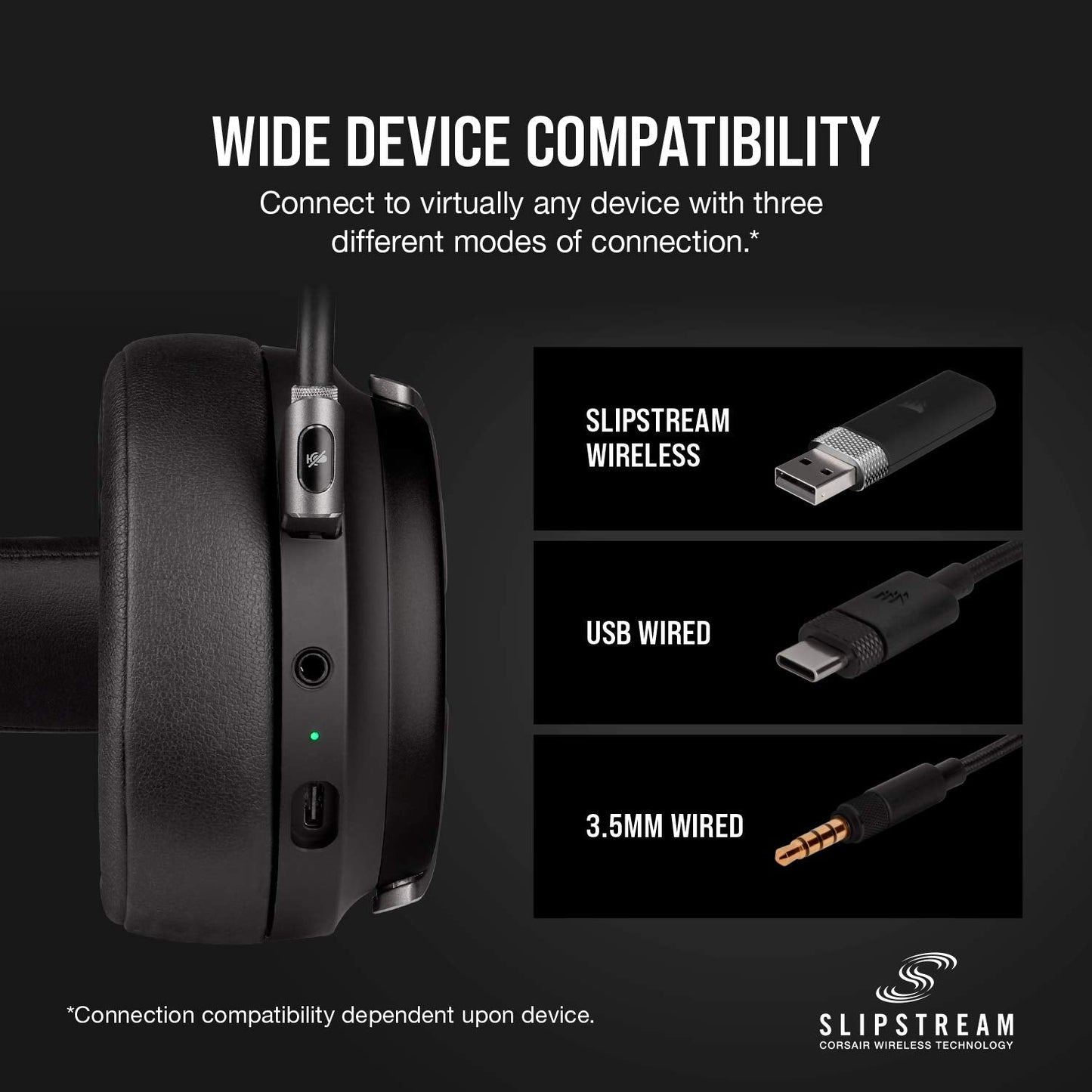 Corsair Virtuoso RGB Wireless Gaming Headset - High-Fidelity 7.1 Surround Sound w/Broadcast Quality Microphone - Memory Foam Earcups - 20 Hour Battery Life - Works with PC, PS5, PS4 – Carbon, Premium