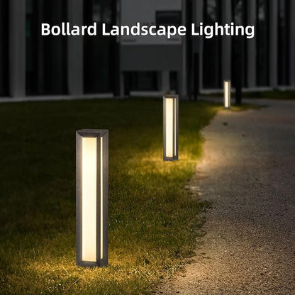 Outdoor Pathway Lights Wired, 31.5" Bollard Lights, Modern 3000K Landscape Path Lighting, Commercial LED Driveway Light, Waterproof Floor Lamp for Outside Patio Garden Yard Walkway Sideway