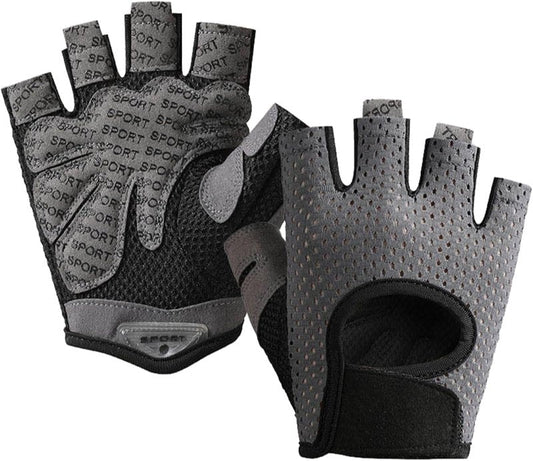 Fitness Gloves - Breathable Mesh Half Finger Anti-Slip Sports Gloves for Dumbbell & Cross Training | Perfect for Workouts