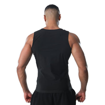 Donason Men's Sauna Vest Workout Sleeveless Shirt with Zipper Slimming Body Shaper Weight Loss Waist Trainer Sweat Enhancing Tank Top Compression Vest Shapewear for Fitness Gym Exercise Running