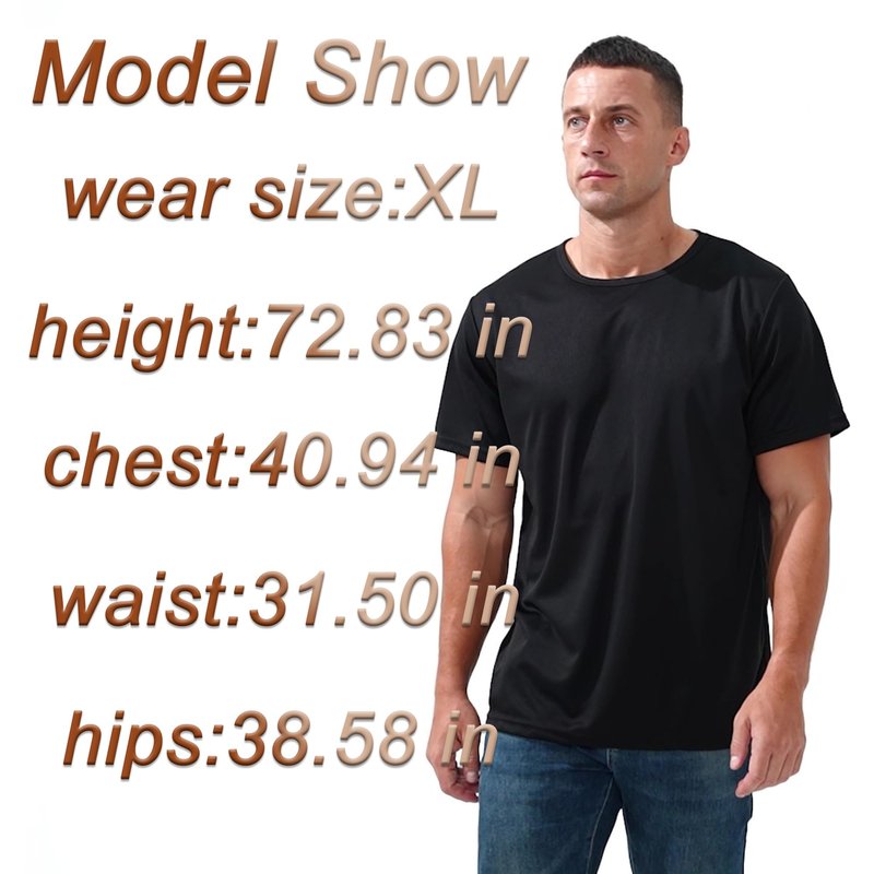 MTTYYD 5 Pack Men’s Short Sleeve Active Athletic Running T Shirts for Men Gym Workout Moisture Wicking-2B-2XL
