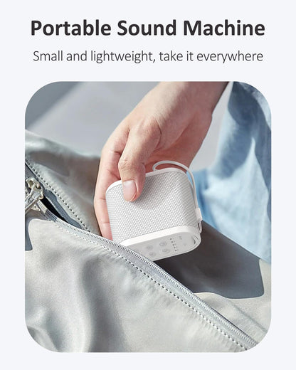 Portable Travel Sound Machine for Adults, Baby Sleeping : Super Long-Lasting & Rechargeable Battery, Headphone Jack, 21 Sounds - White Noise Machine for Office Privacy & Noise Canceling, Home, Gift