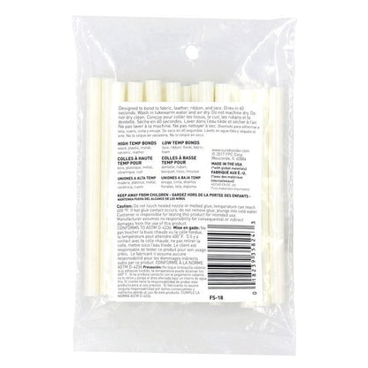 Surebonder White Mini Size Fabric Hot Glue Sticks, 4-Inch Length - Machine Washable, Works with Fabric, Leather, Ribbon, Foam, 18 Pack, White