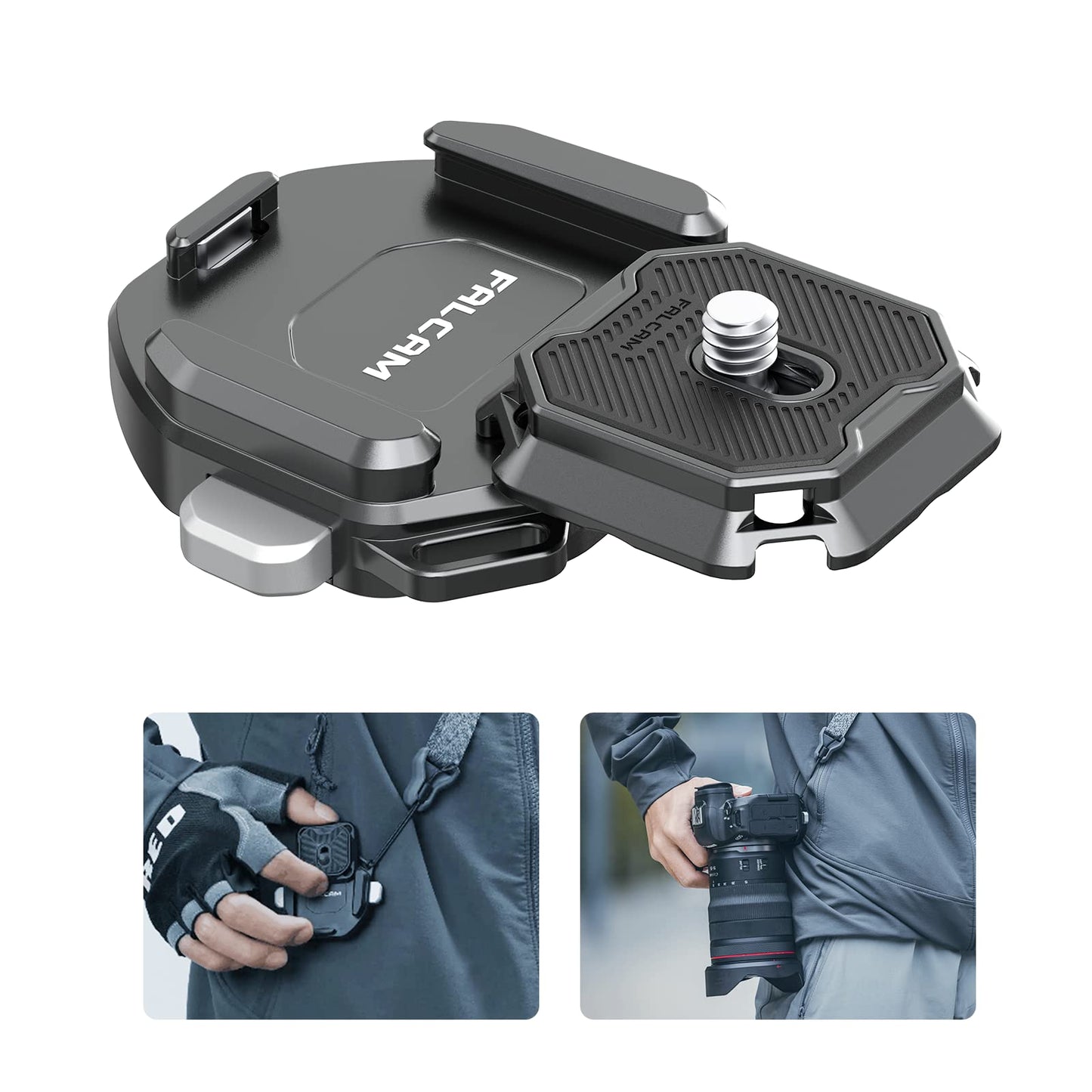 ULANZI F38 Camera Shoulder Strap Mount Quick Release for Shoulder Straps Kit V2, QR Plate Camera Tripod Mount