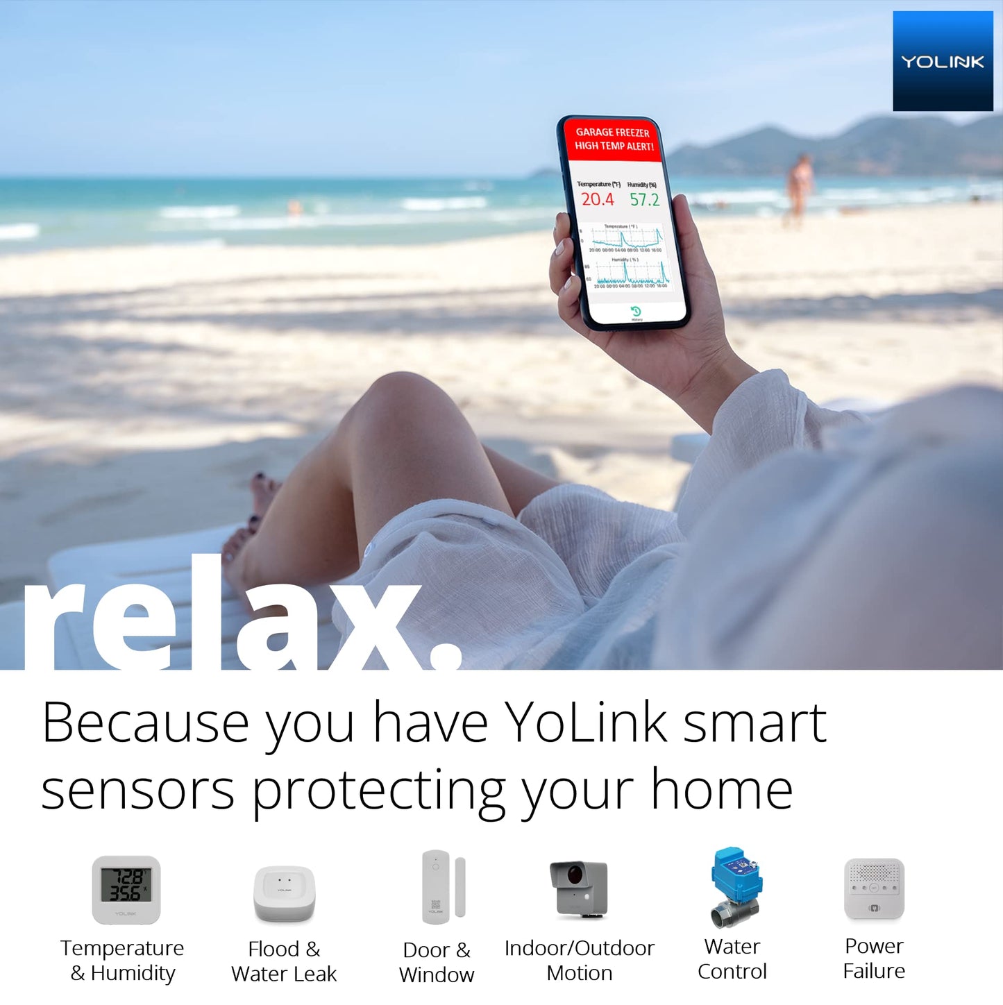 YoLink Smart Power Fail Alarm & Hub Kit, Smart Home Starter Kit with AC Power Outage Alert, LoRa Long-Range, Remote Monitoring, App Alerts, Text/SMS, Email Alerts, IFTTT