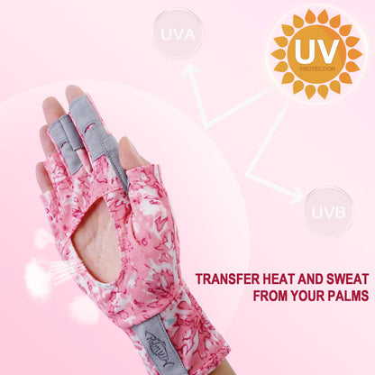 Palmyth UV Protection Fishing Fingerless Gloves UPF50+ Sun Gloves Men Women