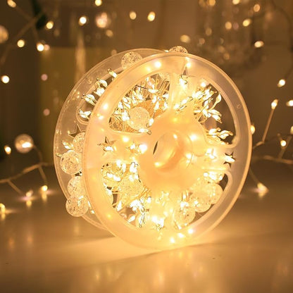 Copper Wire Firecracker Christmas Lights, 26FT 400LED Plug-in Twinkle Cluster Fairy Lights for Christmas Tree with Remote for Bedroom Dorm Wreath DIY Wedding Christmas Decoration