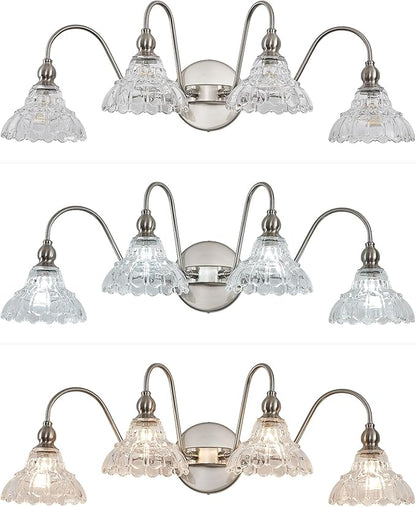 Brushed Nickel Bathroom Vanity Lights Vintage Vanity Lighting Fixtures Pciture Light for Bathroom Bedroom Hallway Living Room