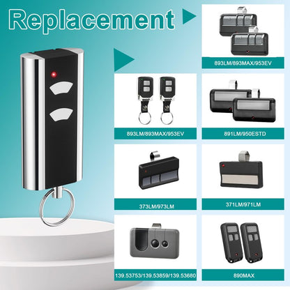 2 Garage Door Opener Remote for LiftMaster Chamberlain Craftsman Openers Since 1993, Replace 893MAX 890MAX 893LM 973LM 373LM