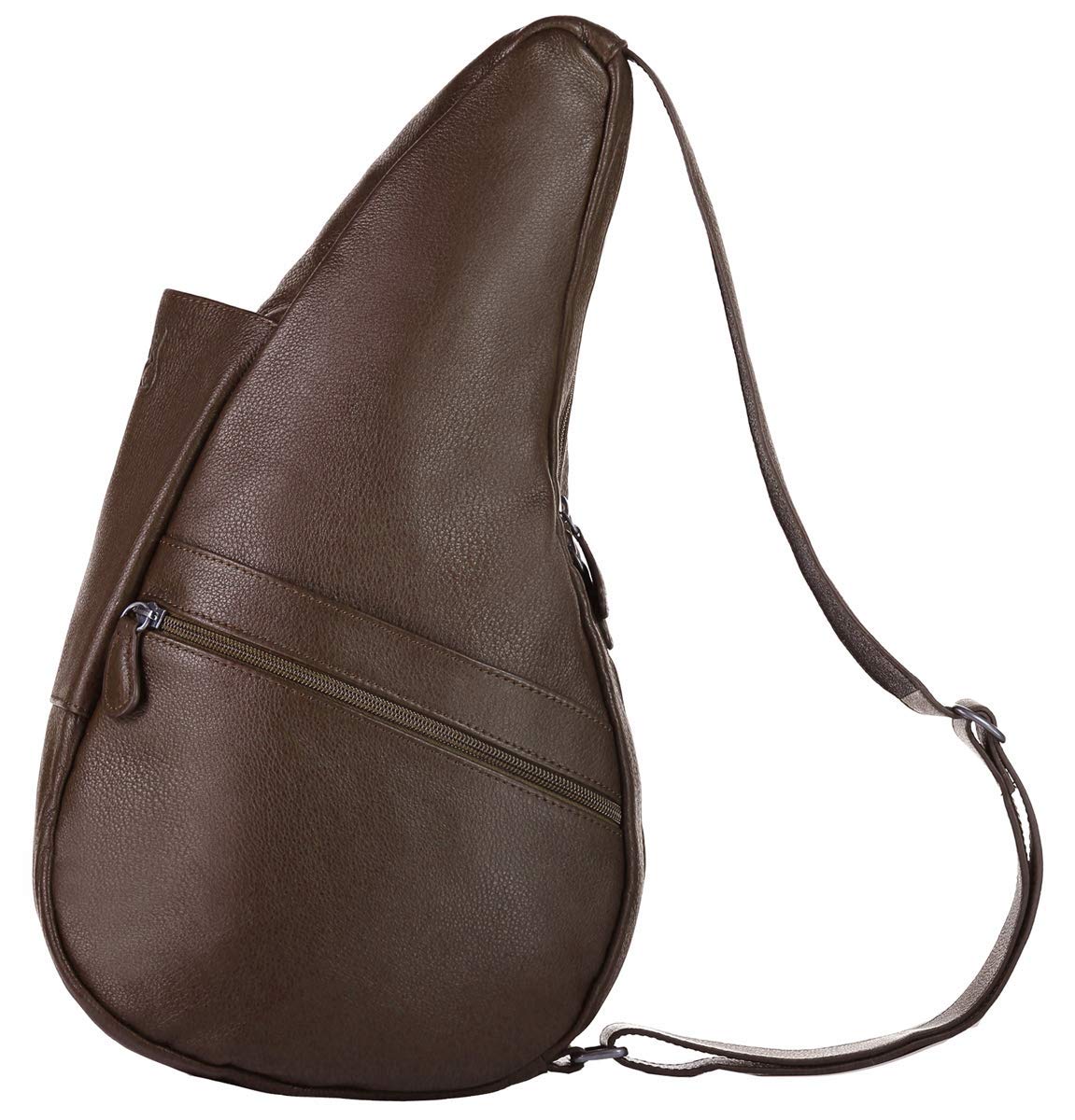 AmeriBag 15" Full-Grain Leather Healthy Back Bag Ergonomic Crossbody Sling for Everyday Use, Travel & Walking Comfort (Espresso)