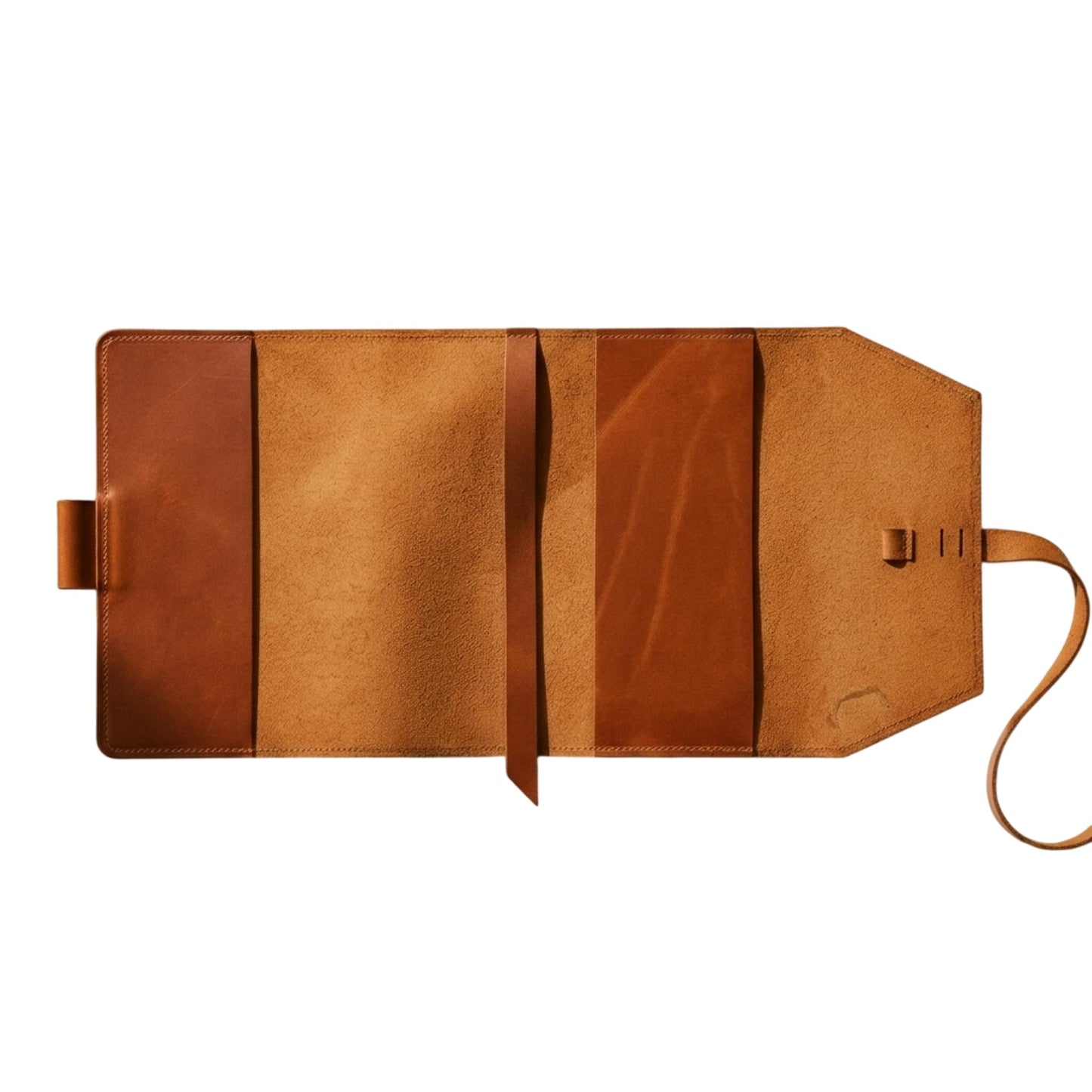 TORAKIP Genuine Leather Notebook Cover A5 – Crazy Horse Leather Journal Cover, Refillable Notebook Cover, Durable Leather Planner Cover, Fits 1.2–1.6 Inch Thick Notebooks, Warm Brown