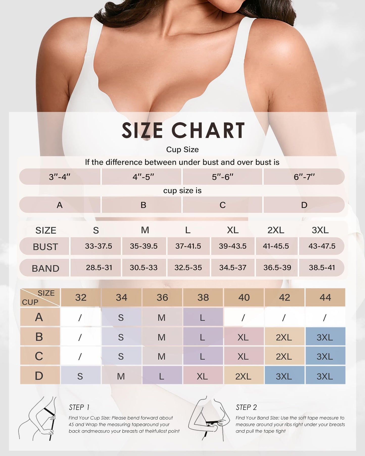 Wireless Seamless Jelly Bra for Women with Support - No Underwire Full Coverage Push Up Bras for Women